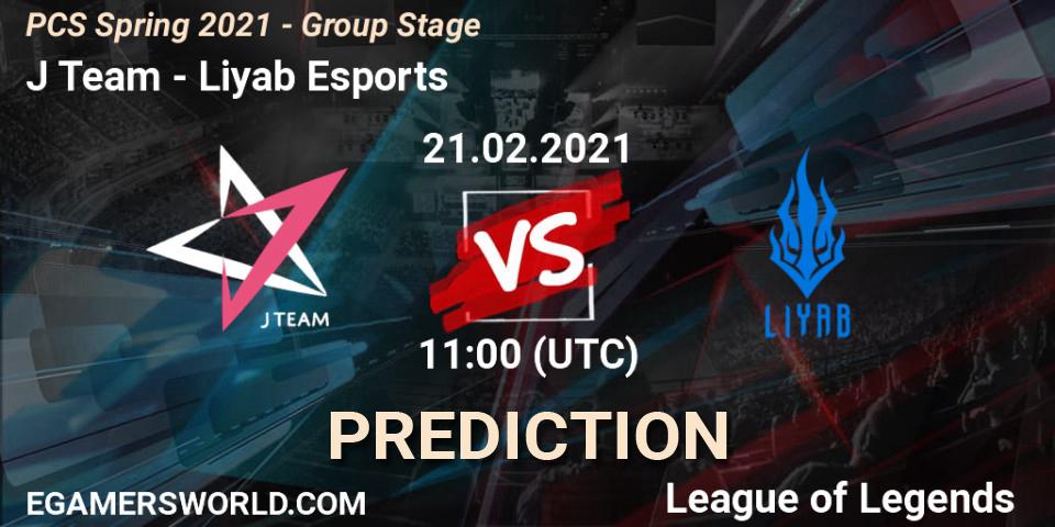J Team vs Liyab Esports: Match Prediction. 21.02.2021 at 11:00, LoL, PCS Spring 2021 - Group Stage
