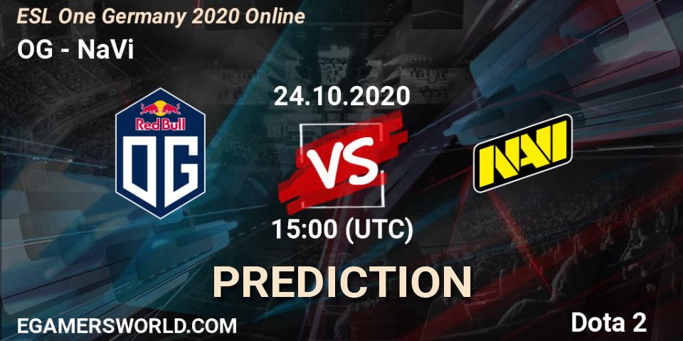 OG vs NaVi: Match Prediction. 23.10.2020 at 15:00, Dota 2, ESL One Germany 2020 Online