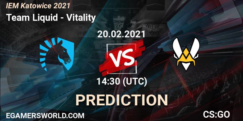 Team Liquid vs Vitality: Match Prediction. 20.02.21, CS2 (CS:GO), IEM Katowice 2021