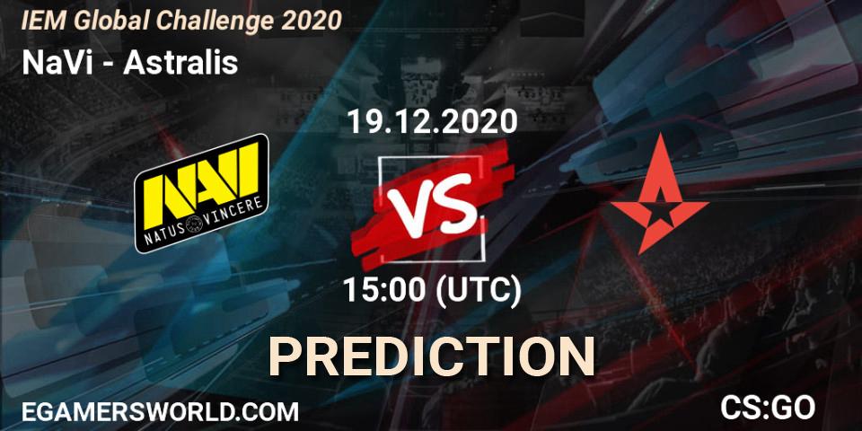 NaVi vs Astralis: Match Prediction. 19.12.2020 at 15:00, Counter-Strike (CS2), IEM Global Challenge 2020