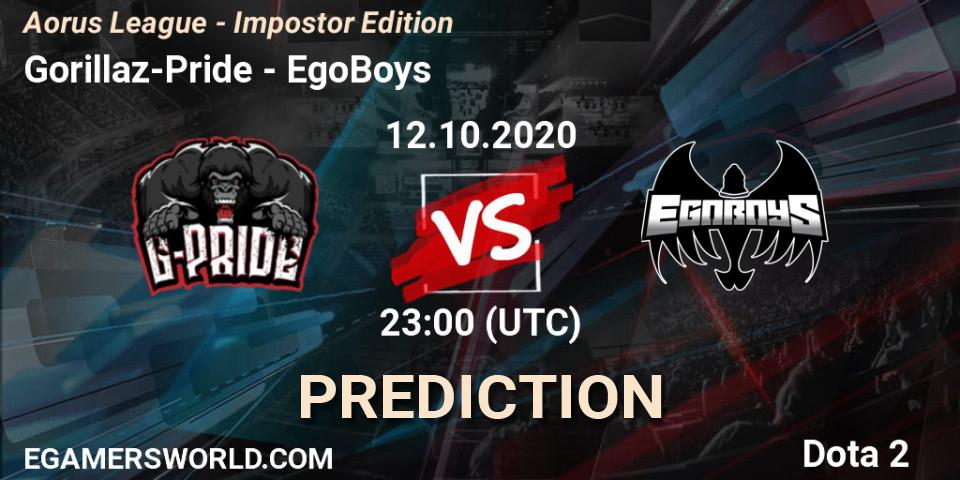 Gorillaz-Pride vs EgoBoys: Match Prediction. 12.10.20, Dota 2, Aorus League - Impostor Edition