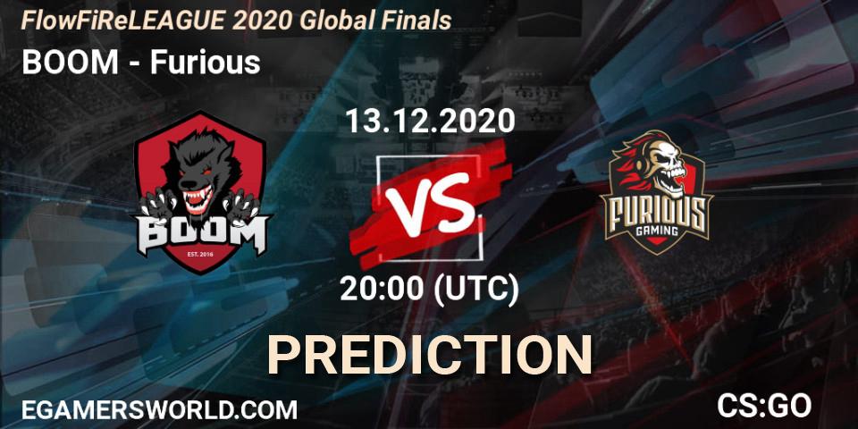 BOOM vs Furious: Match Prediction. 13.12.2020 at 19:30, Counter-Strike (CS2), FlowFiReLEAGUE 2020 Global Finals