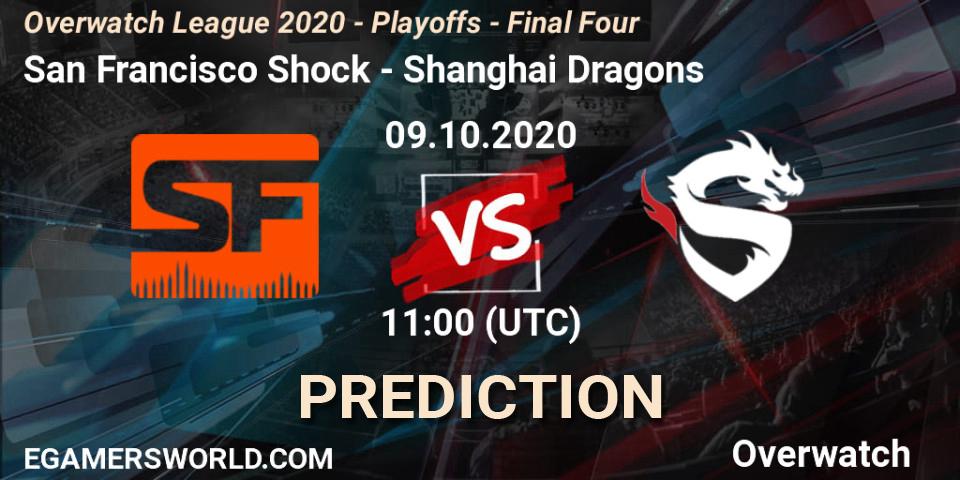San Francisco Shock vs Shanghai Dragons: Match Prediction. 09.10.2020 at 09:00, Overwatch, Overwatch League 2020 - Playoffs - Final Four