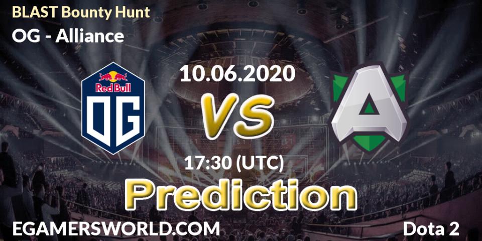 OG vs Alliance: Match Prediction. 10.06.2020 at 18:12, Dota 2, BLAST Bounty Hunt