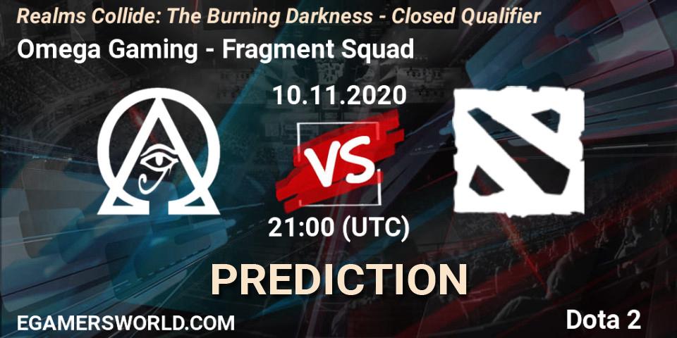 Omega Gaming vs Fragment Squad: Match Prediction. 10.11.2020 at 21:02, Dota 2, Realms Collide: The Burning Darkness - Closed Qualifier