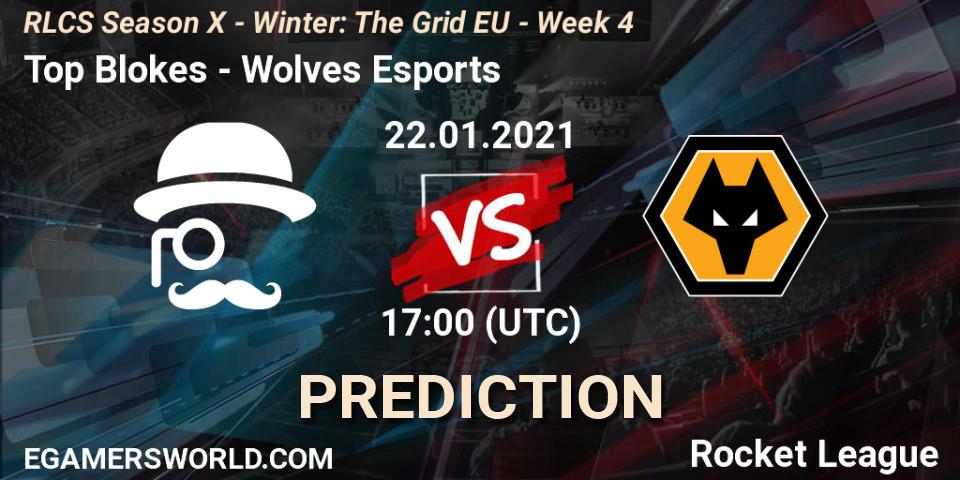 Top Blokes vs Wolves Esports: Match Prediction. 22.01.2021 at 17:00, Rocket League, RLCS Season X - Winter: The Grid EU - Week 4