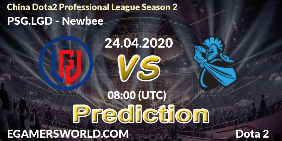PSG.LGD vs Newbee: Match Prediction. 24.04.20, Dota 2, China Dota2 Professional League Season 2