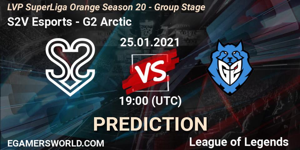 S2V Esports vs G2 Arctic: Match Prediction. 25.01.2021 at 19:00, LoL, LVP SuperLiga Orange Season 20 - Group Stage