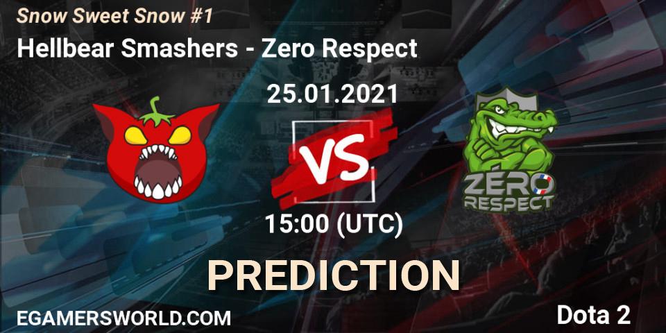 Hellbear Smashers vs Zero Respect: Match Prediction. 25.01.2021 at 15:28, Dota 2, Snow Sweet Snow #1