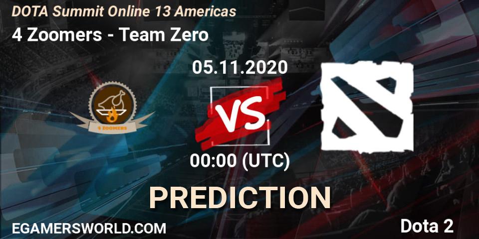 4 Zoomers vs Team Zero: Match Prediction. 05.11.20, Dota 2, DOTA Summit 13: Americas
