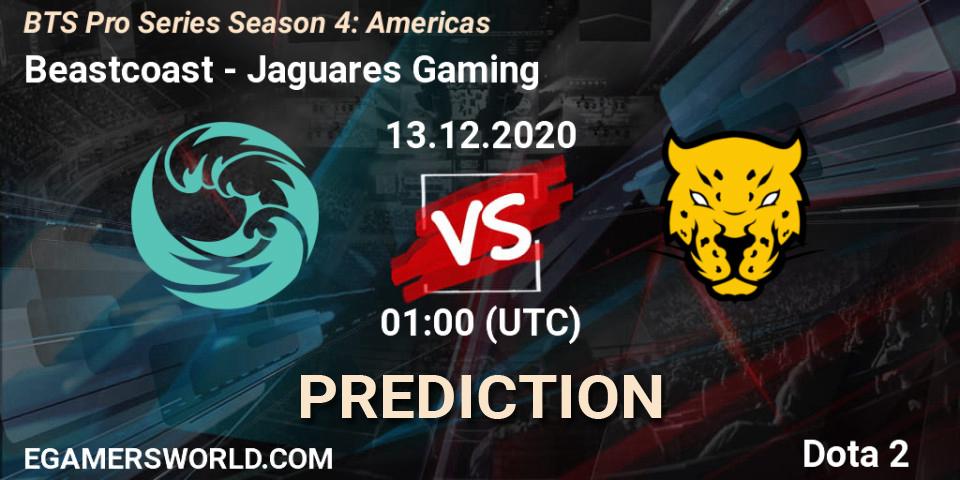 Beastcoast vs Jaguares Gaming: Match Prediction. 13.12.2020 at 01:01, Dota 2, BTS Pro Series Season 4: Americas