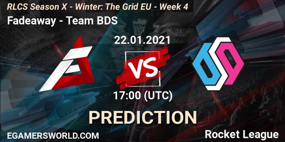 Fadeaway vs Team BDS: Match Prediction. 22.01.21, Rocket League, RLCS Season X - Winter: The Grid EU - Week 4