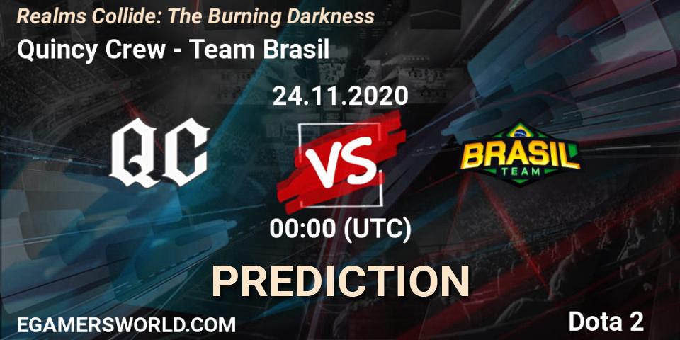Quincy Crew vs Team Brasil: Match Prediction. 24.11.2020 at 00:03, Dota 2, Realms Collide: The Burning Darkness