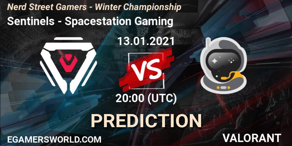 Sentinels vs Spacestation Gaming: Match Prediction. 13.01.2021 at 22:00, VALORANT, Nerd Street Gamers - Winter Championship