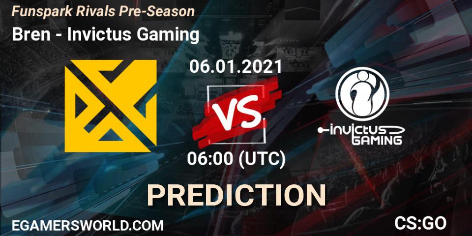 Bren vs Invictus Gaming: Match Prediction. 06.01.2021 at 06:00, Counter-Strike (CS2), Funspark Rivals Pre-Season