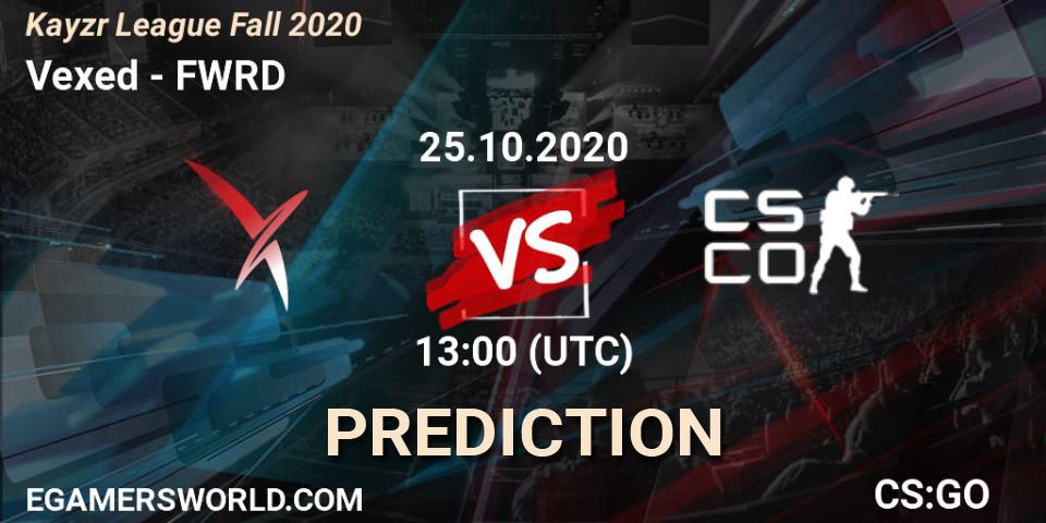 Vexed vs FWRD: Match Prediction. 25.10.2020 at 13:00, Counter-Strike (CS2), Kayzr League Fall 2020