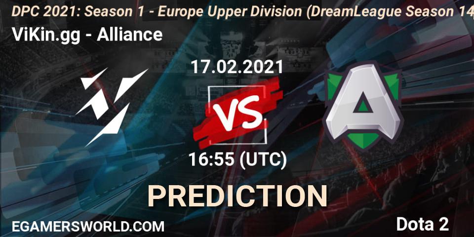ViKin.gg vs Alliance: Match Prediction. 17.02.2021 at 17:32, Dota 2, DPC 2021: Season 1 - Europe Upper Division (DreamLeague Season 14)