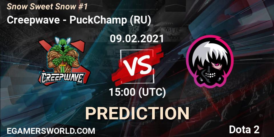 Creepwave vs PuckChamp (RU): Match Prediction. 09.02.2021 at 15:31, Dota 2, Snow Sweet Snow #1