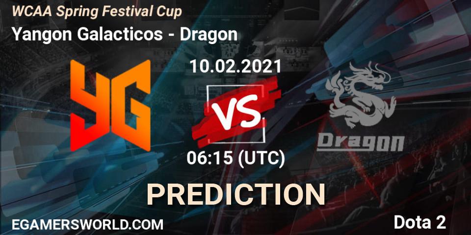 Yangon Galacticos vs Dragon: Match Prediction. 10.02.2021 at 06:40, Dota 2, WCAA Spring Festival Cup