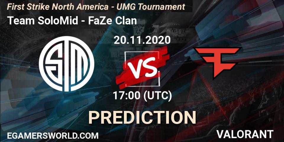 Team SoloMid vs FaZe Clan: Match Prediction. 20.11.20, VALORANT, First Strike North America - UMG Tournament