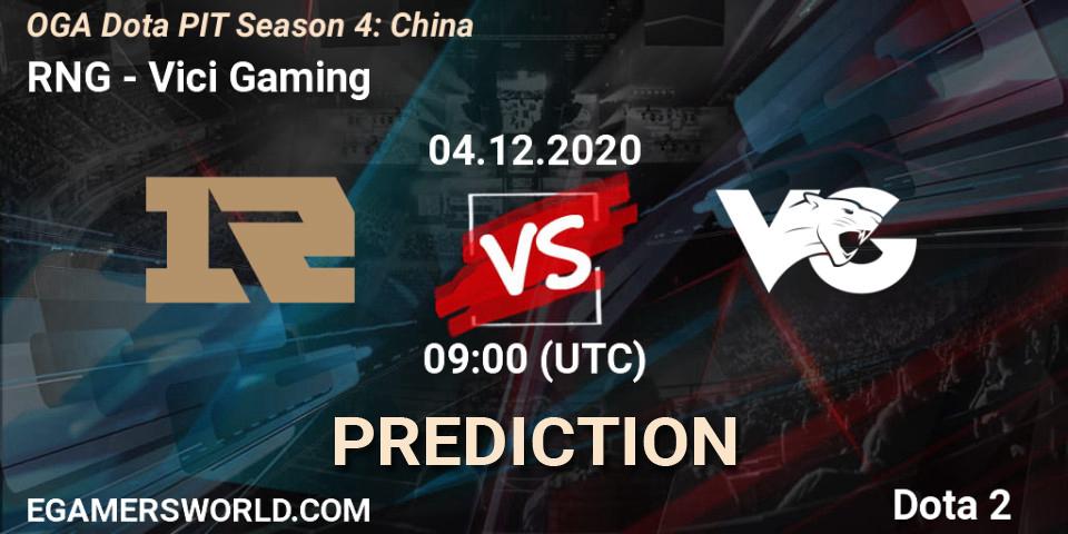 RNG vs Vici Gaming: Match Prediction. 04.12.20, Dota 2, OGA Dota PIT Season 4: China