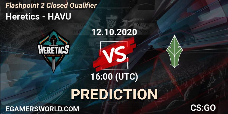 Heretics vs HAVU: Match Prediction. 12.10.20, CS2 (CS:GO), Flashpoint 2 Closed Qualifier