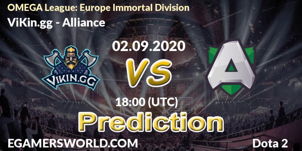 ViKin.gg vs Alliance: Match Prediction. 02.09.2020 at 18:47, Dota 2, OMEGA League: Europe Immortal Division