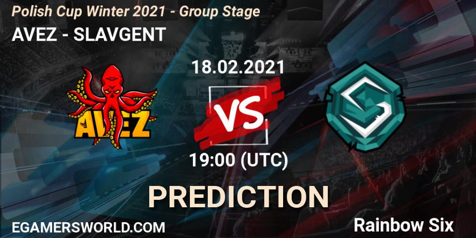 AVEZ vs SLAVGENT: Match Prediction. 18.02.2021 at 19:00, Rainbow Six, Polish Cup Winter 2021 - Group Stage