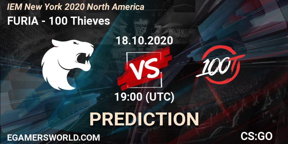 FURIA vs 100 Thieves: Match Prediction. 18.10.20, CS2 (CS:GO), IEM New York 2020 North America
