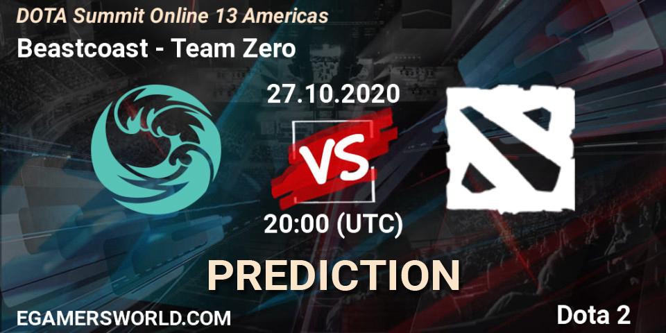 Beastcoast vs Team Zero: Match Prediction. 27.10.2020 at 20:00, Dota 2, DOTA Summit 13: Americas