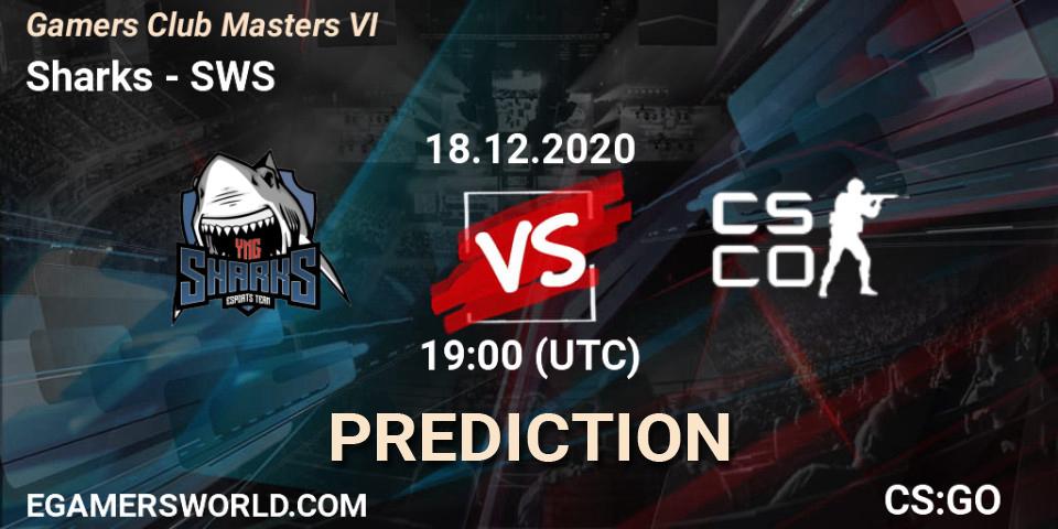 Sharks vs SWS: Match Prediction. 18.12.2020 at 18:20, Counter-Strike (CS2), Gamers Club Masters VI