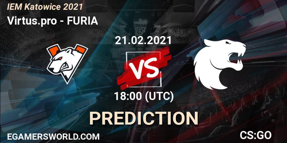 Virtus.pro vs FURIA: Match Prediction. 21.02.2021 at 18:00, Counter-Strike (CS2), IEM Katowice 2021