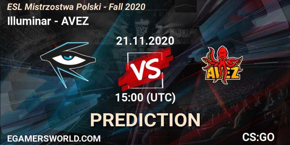 Illuminar vs AVEZ: Match Prediction. 21.11.2020 at 15:40, Counter-Strike (CS2), ESL Mistrzostwa Polski - Fall 2020