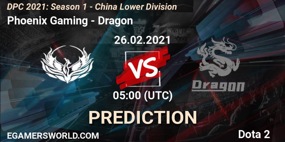 Phoenix Gaming vs Dragon: Match Prediction. 26.02.21, Dota 2, DPC 2021: Season 1 - China Lower Division