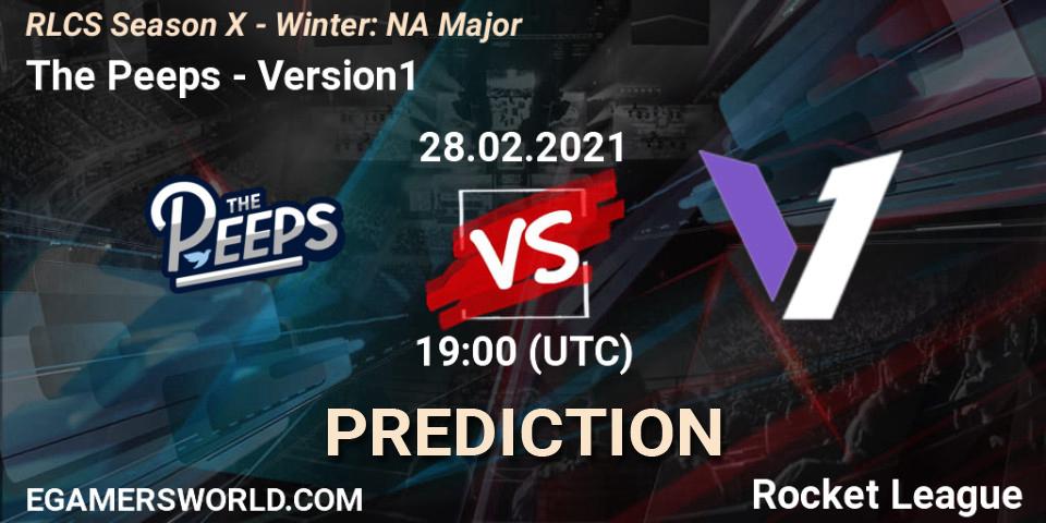 The Peeps vs Version1: Match Prediction. 28.02.21, Rocket League, RLCS Season X - Winter: NA Major