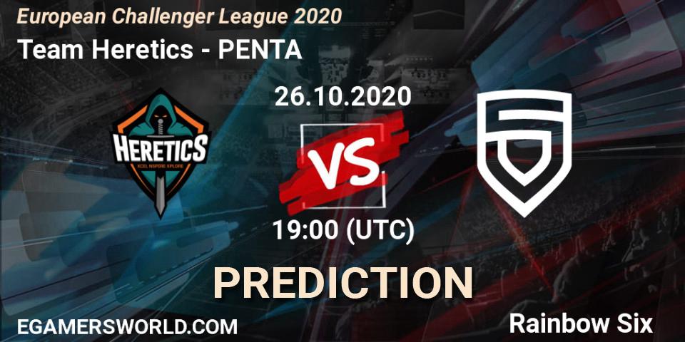 Team Heretics vs PENTA: Match Prediction. 26.10.20, Rainbow Six, European Challenger League 2020