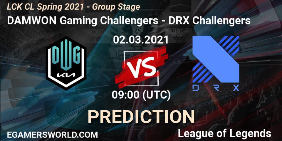 DAMWON Gaming Challengers vs DRX Challengers: Match Prediction. 02.03.2021 at 09:00, LoL, LCK CL Spring 2021 - Group Stage