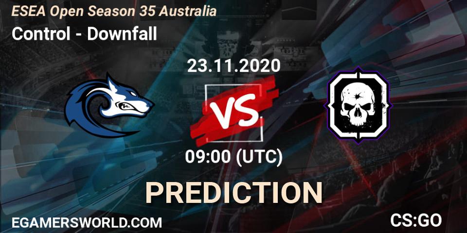 Control vs Downfall: Match Prediction. 23.11.20, CS2 (CS:GO), ESEA Open Season 35 Australia