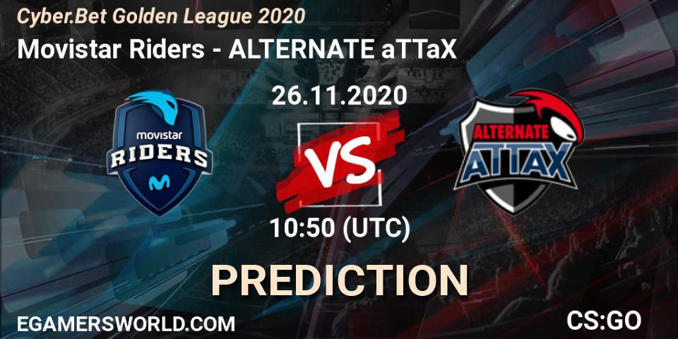Movistar Riders vs ALTERNATE aTTaX: Match Prediction. 26.11.20, CS2 (CS:GO), Cyber.Bet Golden League 2020