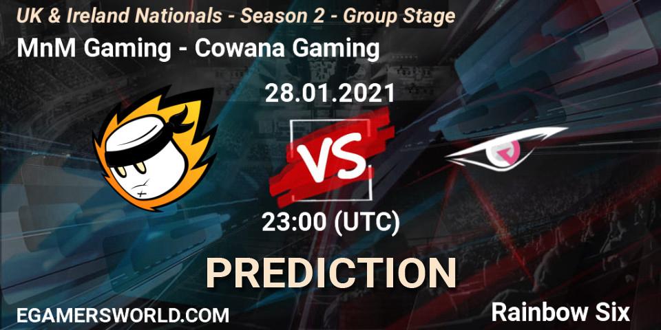 MnM Gaming vs Cowana Gaming: Match Prediction. 28.01.2021 at 23:00, Rainbow Six, UK & Ireland Nationals - Season 2 - Group Stage