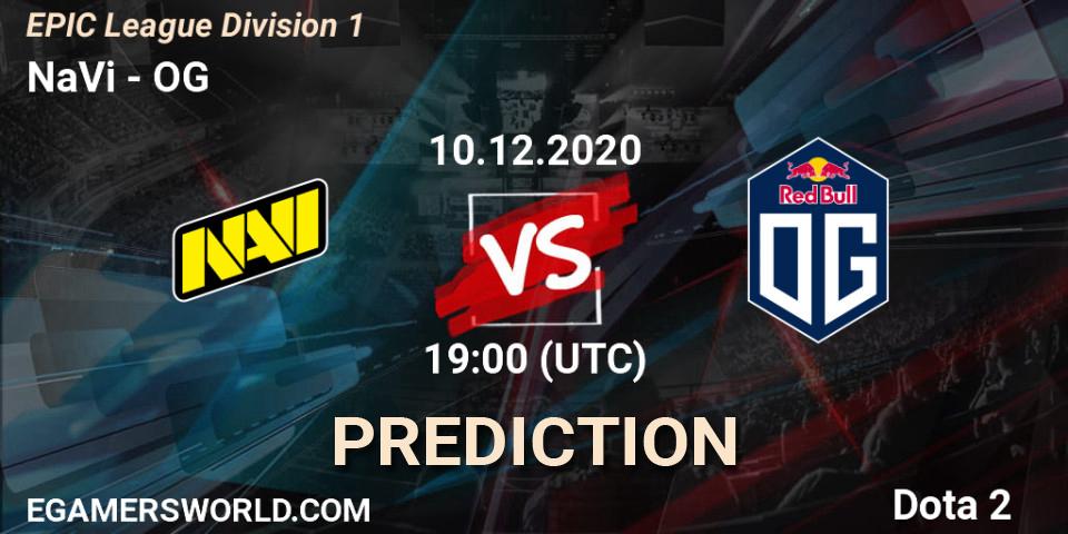 NaVi vs OG: Match Prediction. 10.12.20, Dota 2, EPIC League Division 1