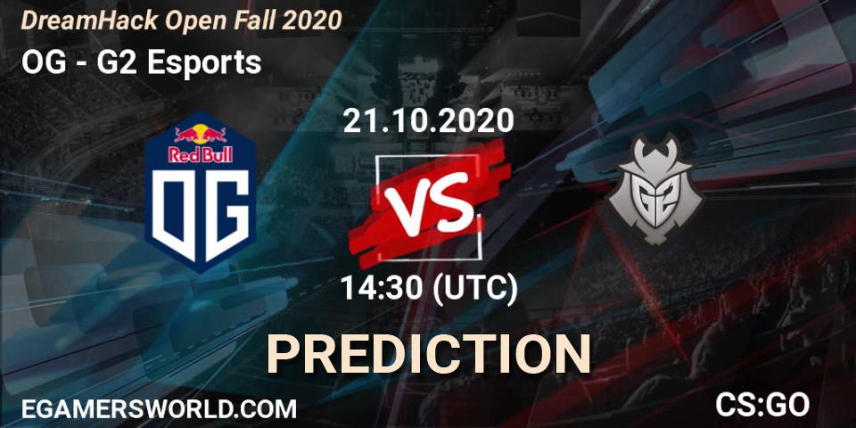 OG vs G2 Esports: Match Prediction. 21.10.2020 at 14:35, Counter-Strike (CS2), DreamHack Open Fall 2020