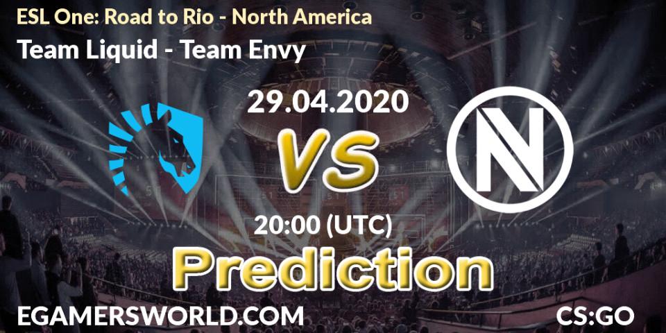 Team Liquid vs Team Envy: Match Prediction. 29.04.2020 at 20:00, Counter-Strike (CS2), ESL One: Road to Rio - North America