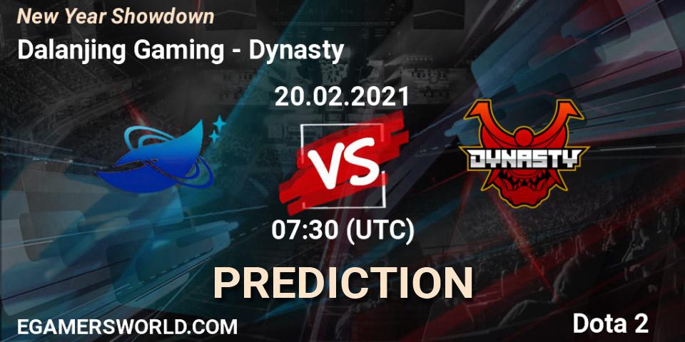 Dalanjing Gaming vs Dynasty: Match Prediction. 20.02.2021 at 08:14, Dota 2, New Year Showdown