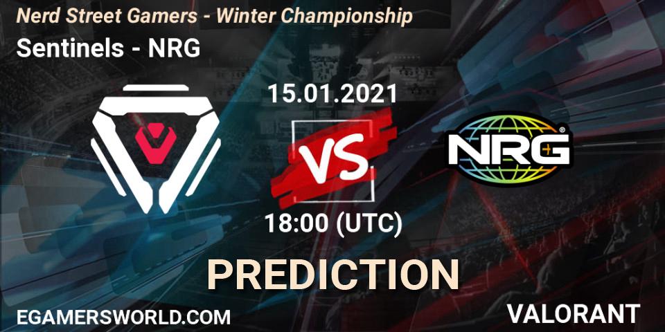 Sentinels vs NRG: Match Prediction. 15.01.2021 at 18:00, VALORANT, Nerd Street Gamers - Winter Championship