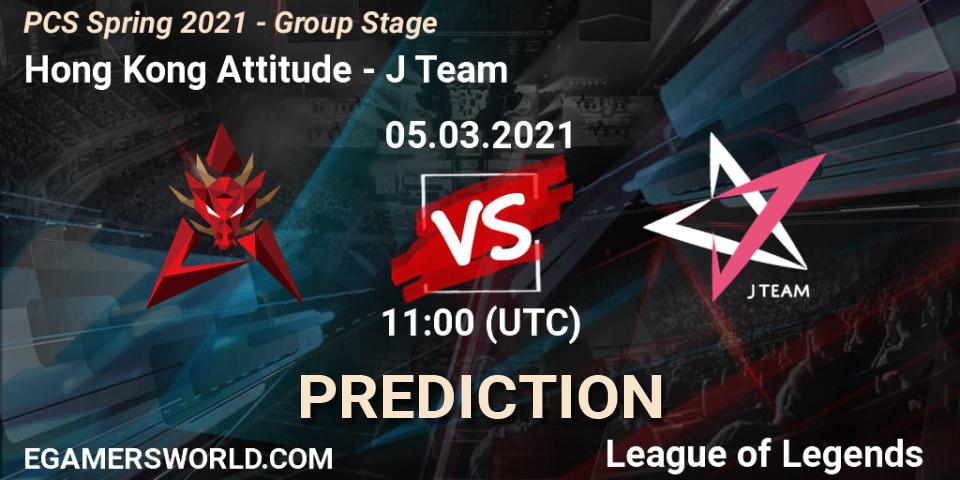 Hong Kong Attitude vs J Team: Match Prediction. 05.03.21, LoL, PCS Spring 2021 - Group Stage