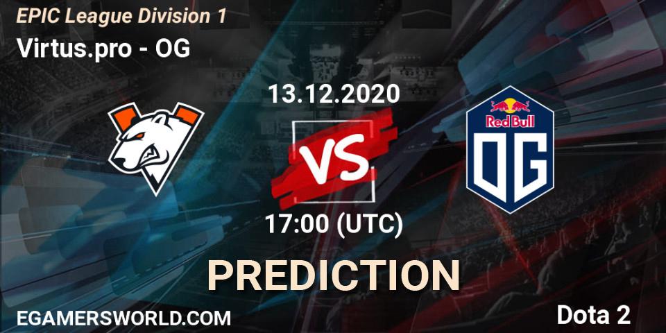 Virtus.pro vs OG: Match Prediction. 13.12.2020 at 17:34, Dota 2, EPIC League Division 1