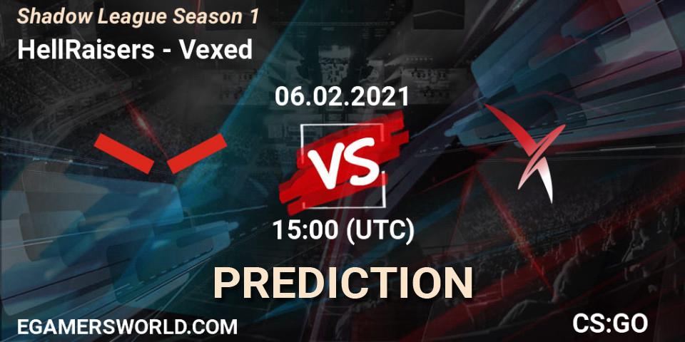 HellRaisers vs Vexed: Match Prediction. 06.02.2021 at 15:00, Counter-Strike (CS2), Shadow League Season 1
