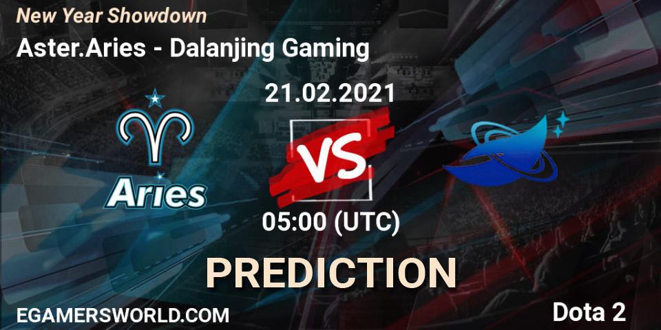 Aster.Aries vs Dalanjing Gaming: Match Prediction. 21.02.2021 at 05:06, Dota 2, New Year Showdown