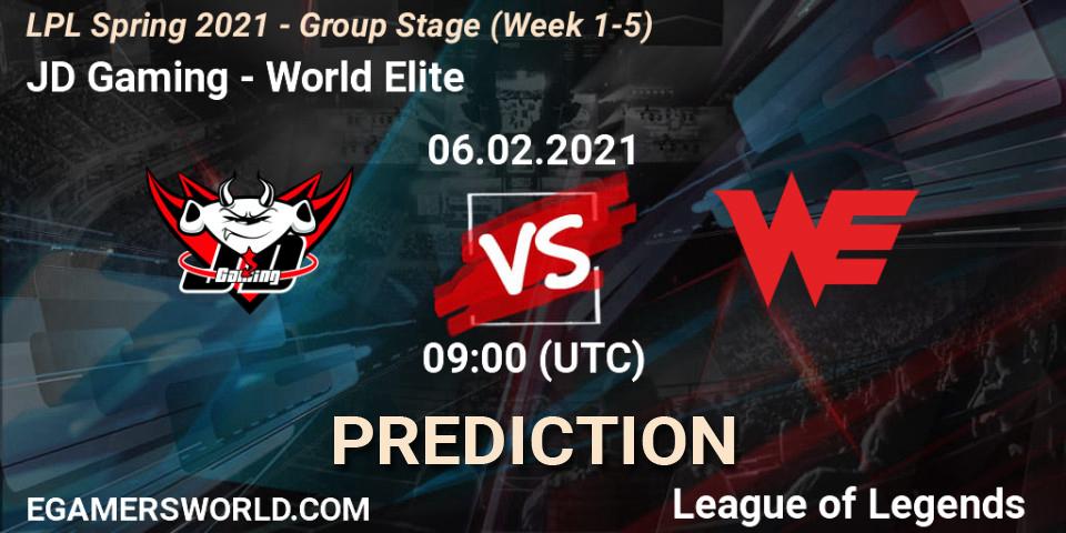 JD Gaming vs World Elite: Match Prediction. 06.02.21, LoL, LPL Spring 2021 - Group Stage (Week 1-5)